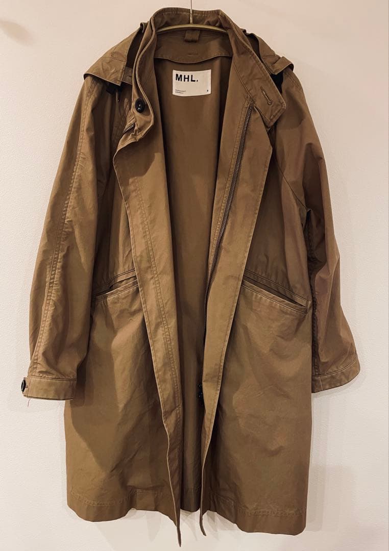 マーガレットハウエルMHL, カーキ モッズコート フード付き