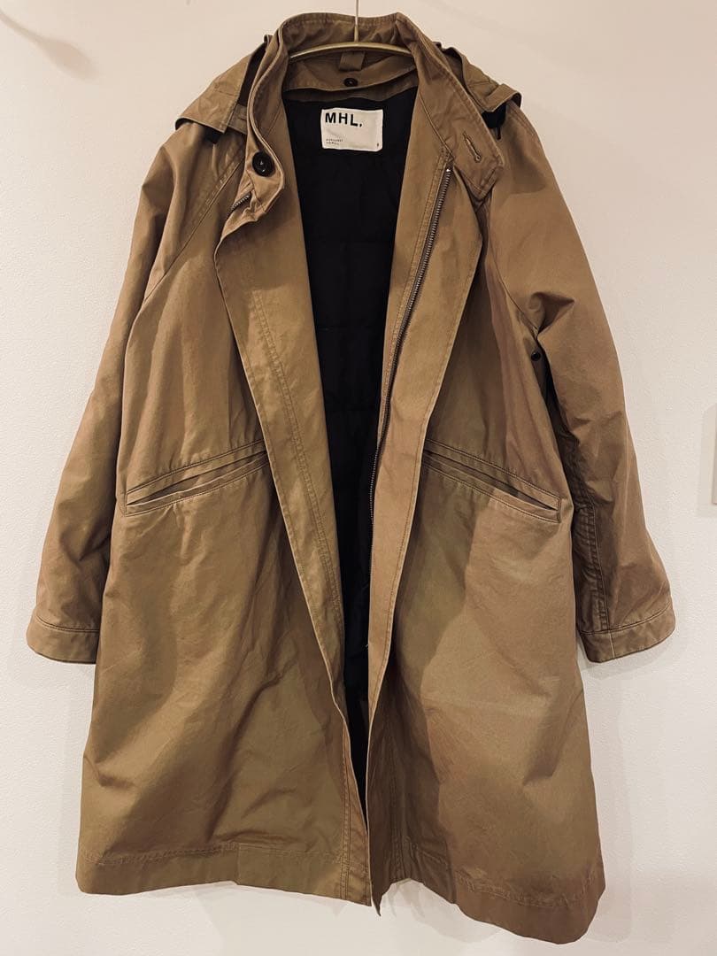 マーガレットハウエルMHL, カーキ モッズコート フード付き