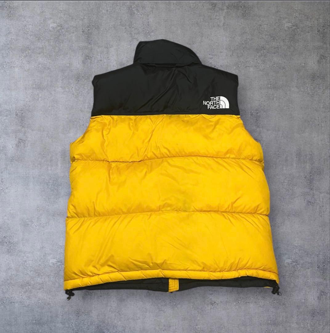 THE NORTH FACE ダウンベスト イエロー/ブラック　XLサイズ