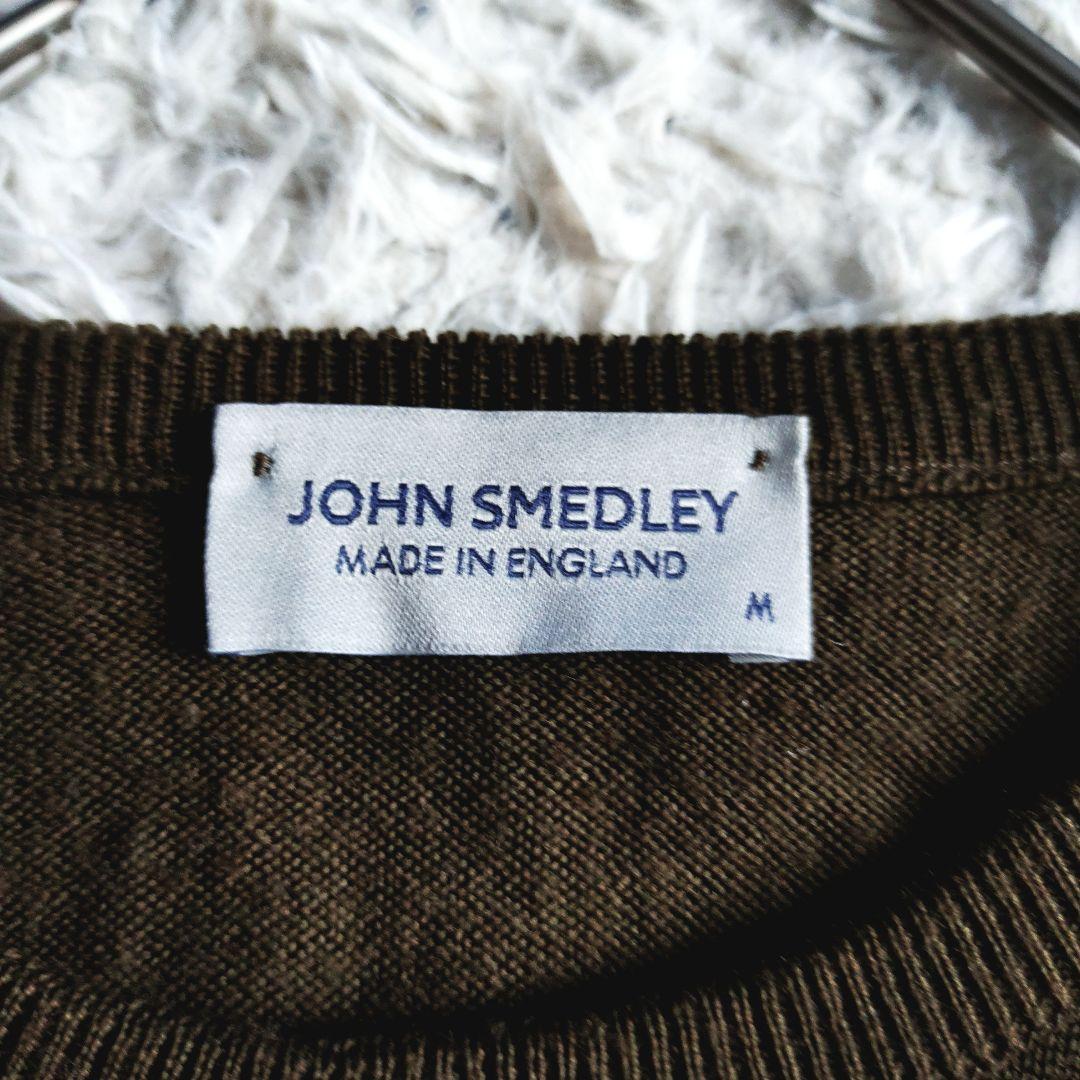 JOHN SMEDLEY セーター ハイゲージ ウール カーキ 英国製