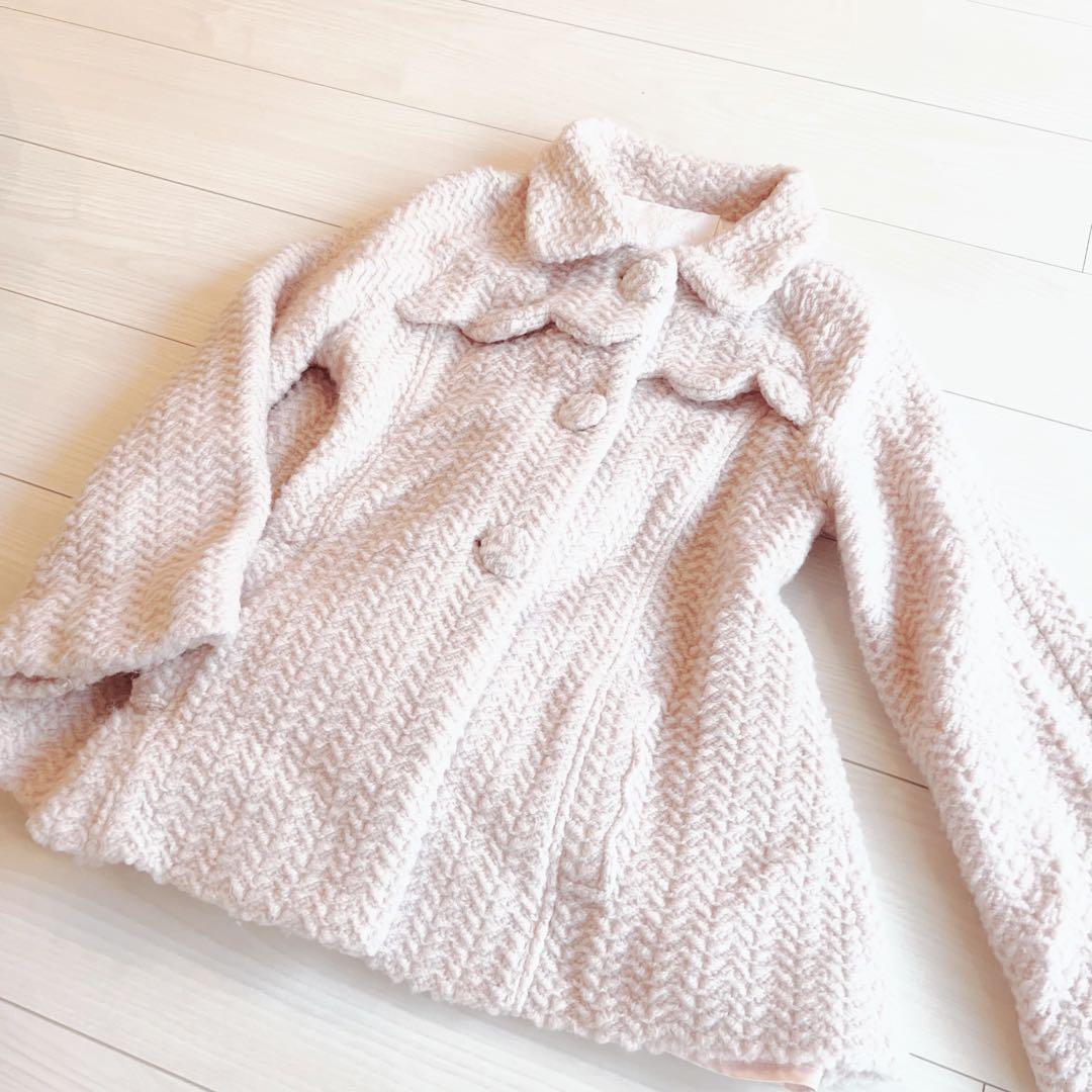 LIZLISA＊淡ピンクのふわふわコーラルコート♡