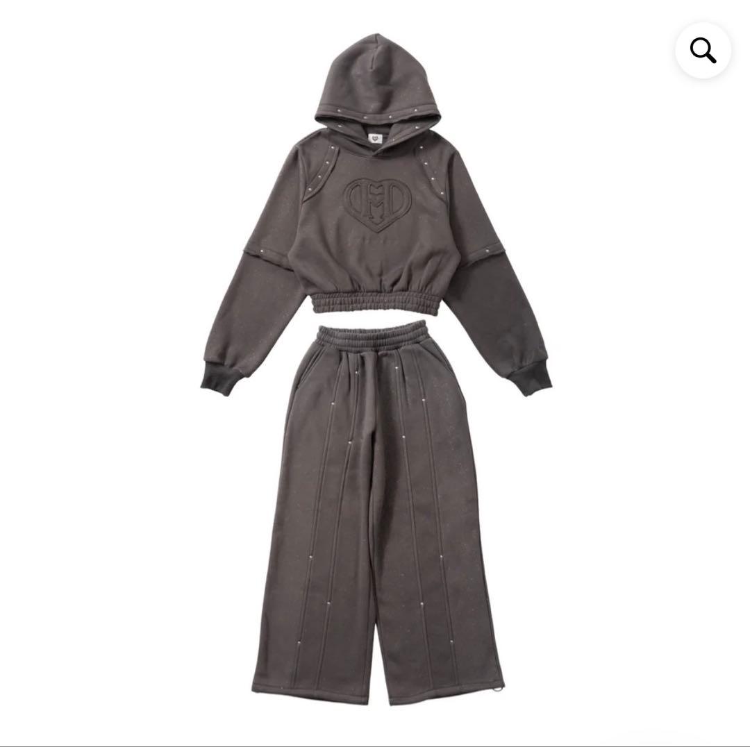 HTH heart logo  set up パーカー　セットアップ