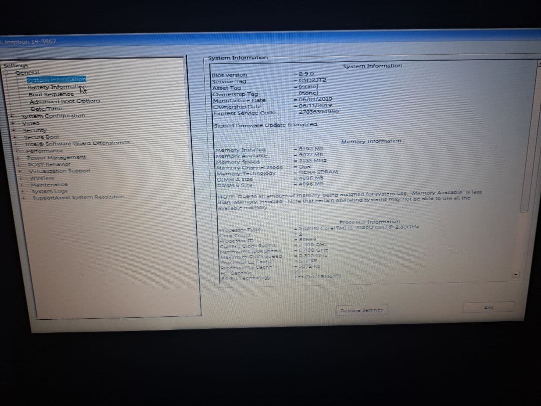 [美品]　DELL inspiron 3567 ノートパソコン 動作確認済み