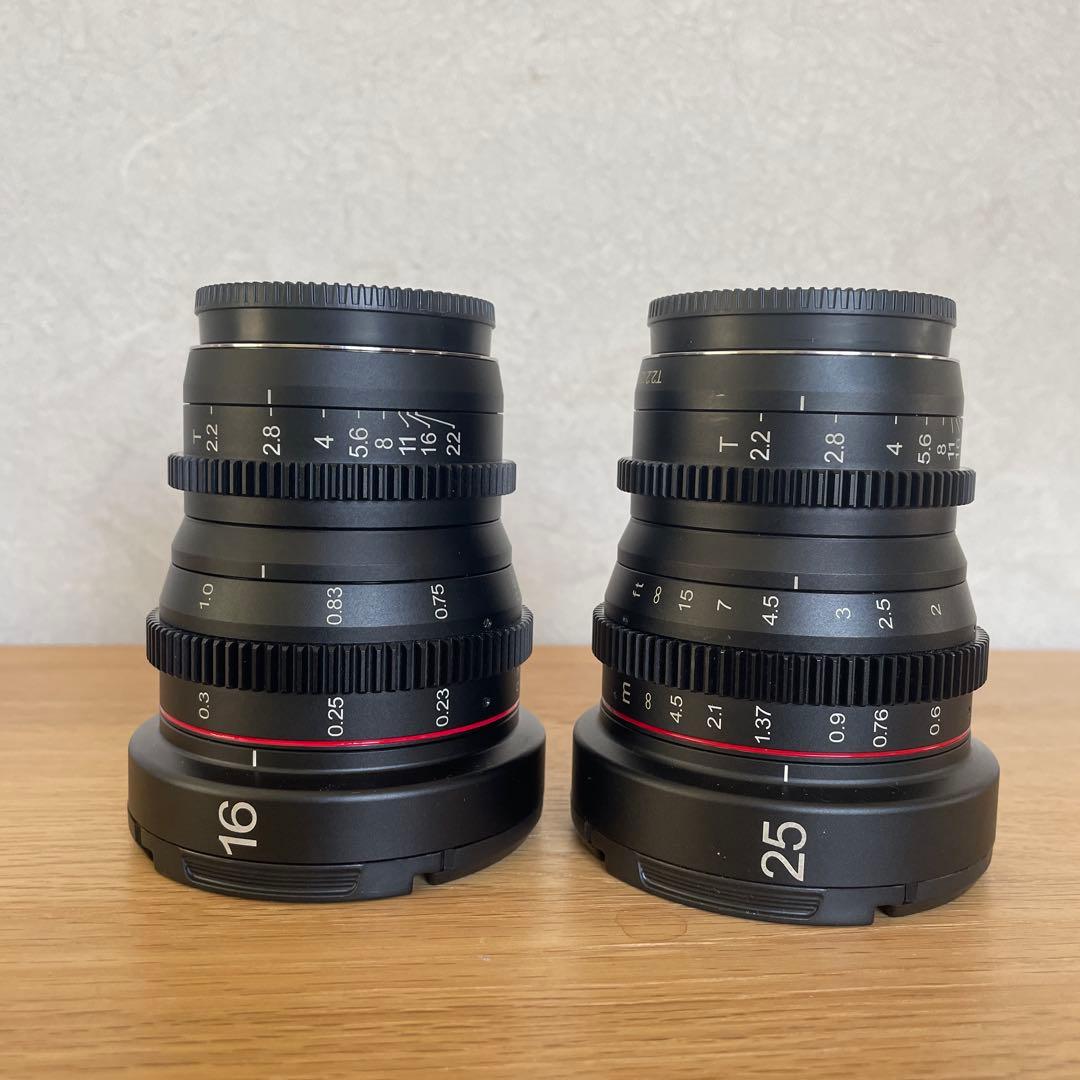 Meike シネマレンズセット 16mm 25mm T2.2 cine メイケ