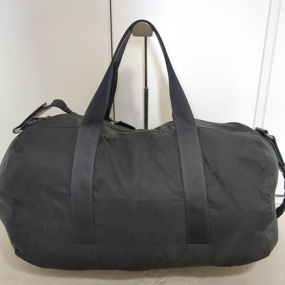 PRADA ボストンバッグ 2way ブラック 三角ロゴ テスートナイロン 鍵