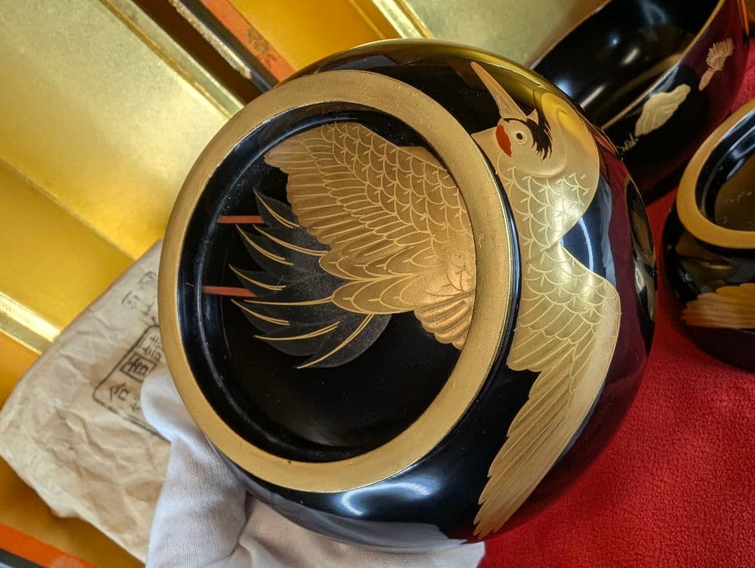 「こちらは専用出品です」明治時代 輪島塗 金蒔絵 椀 2客