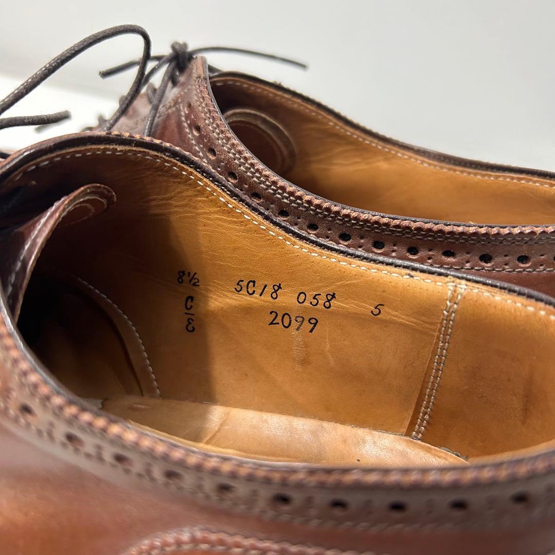 オールデン2099 usa製 8.5Eロングウイングチップ ウイスキーコードバン