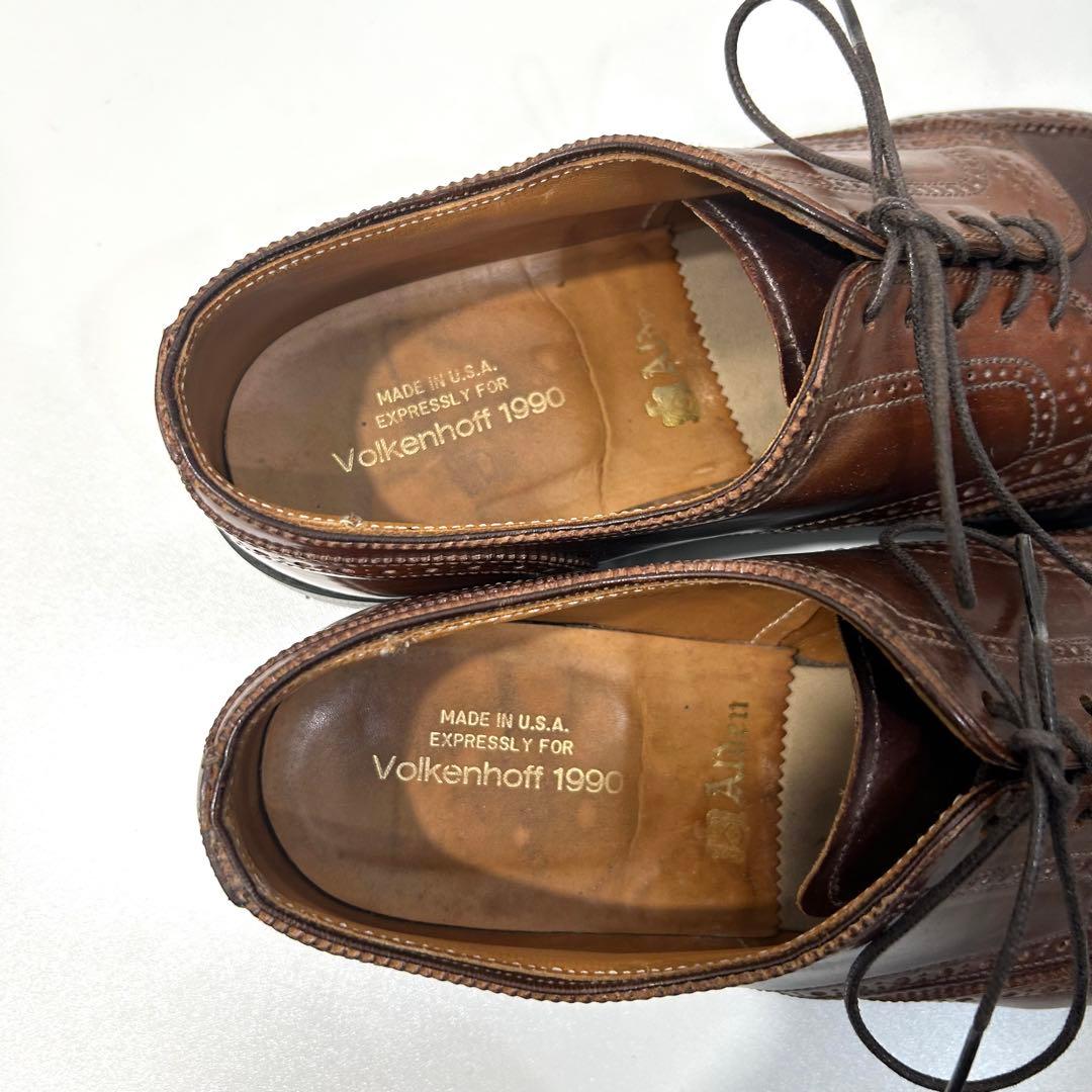 オールデン2099 usa製 8.5Eロングウイングチップ ウイスキーコードバン