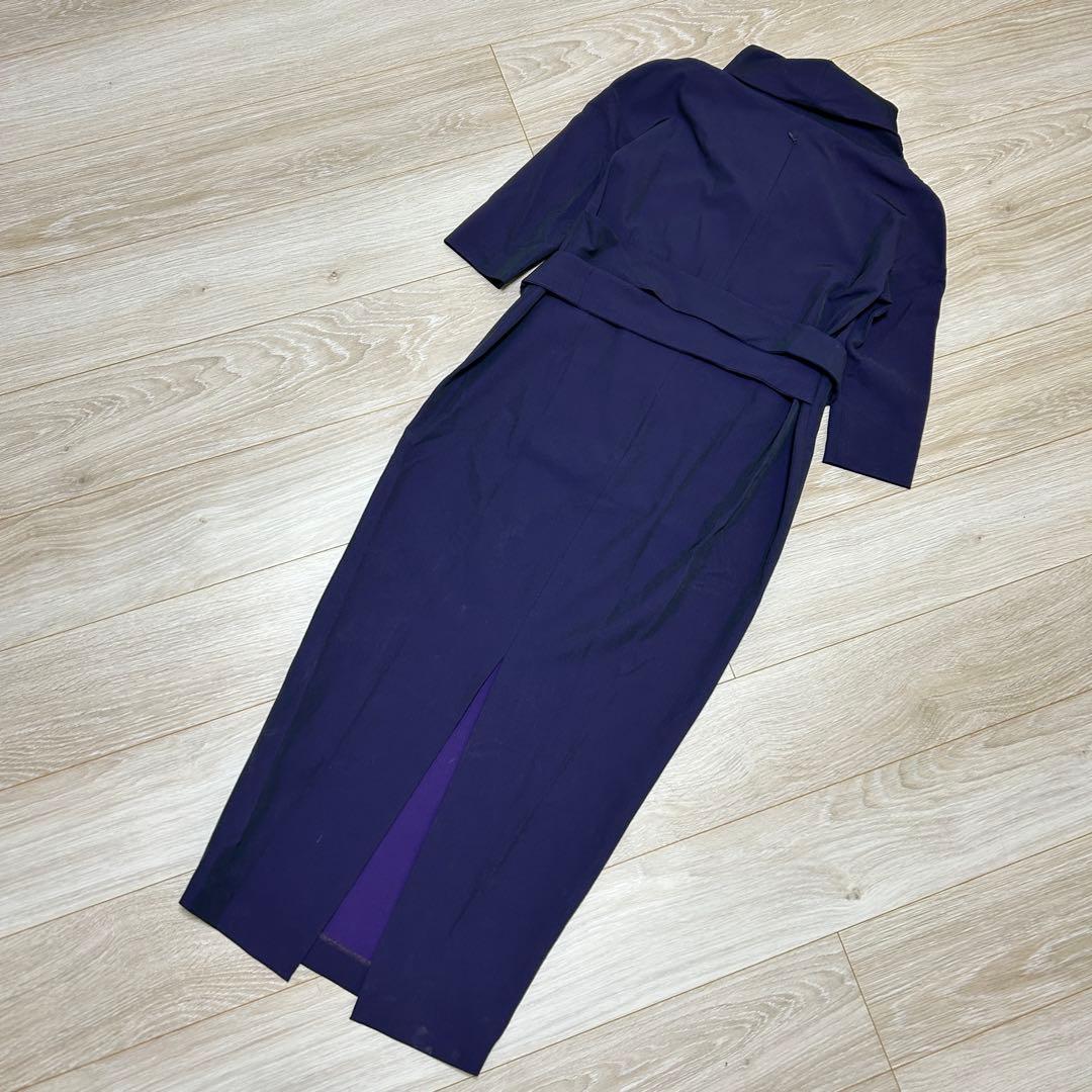 GIGLI ジリ　ロングワンピース　七分袖　タイト　紫　38