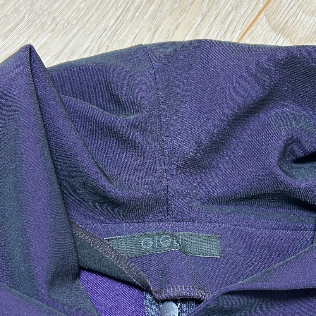 GIGLI ジリ　ロングワンピース　七分袖　タイト　紫　38