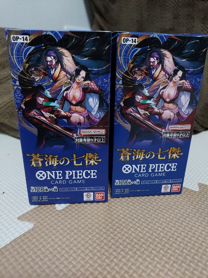 蒼海の七傑　2BOX テープ付き ワンピースカードゲーム OP-14
