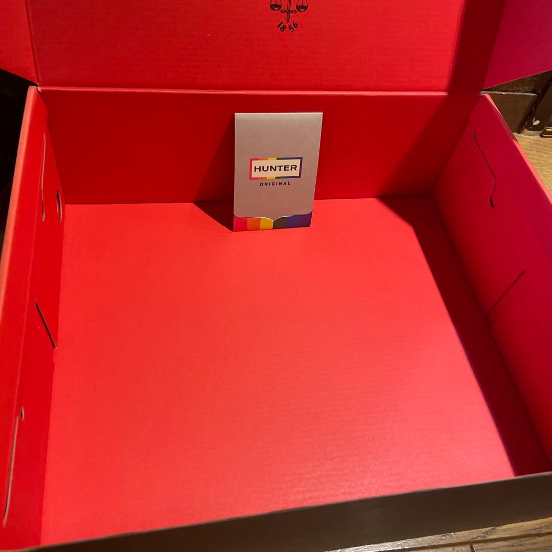 HUNTER ハンター長靴 UK6/ブラック/レインボーカラー正規品正規箱付き