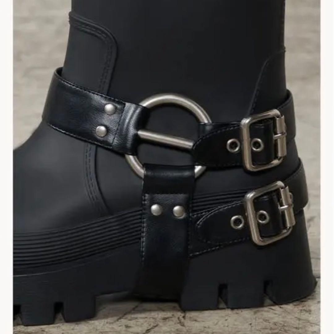 ダーリッチ　ブラック ハーネスラバーブーツ