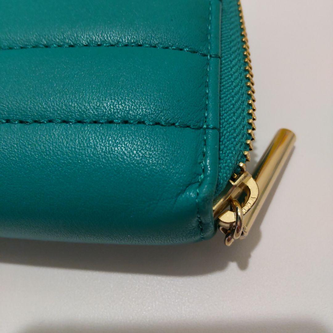 LANVIN en Blueグリーン キルティング長財布