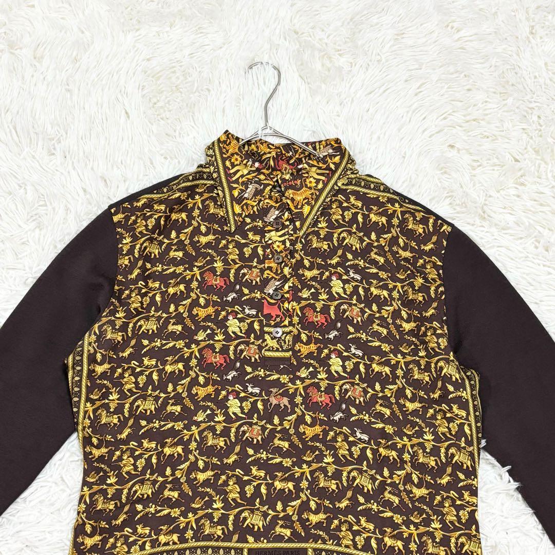 HERMES シルク100 マルジェラ期　CHASSEEN INDE トップス
