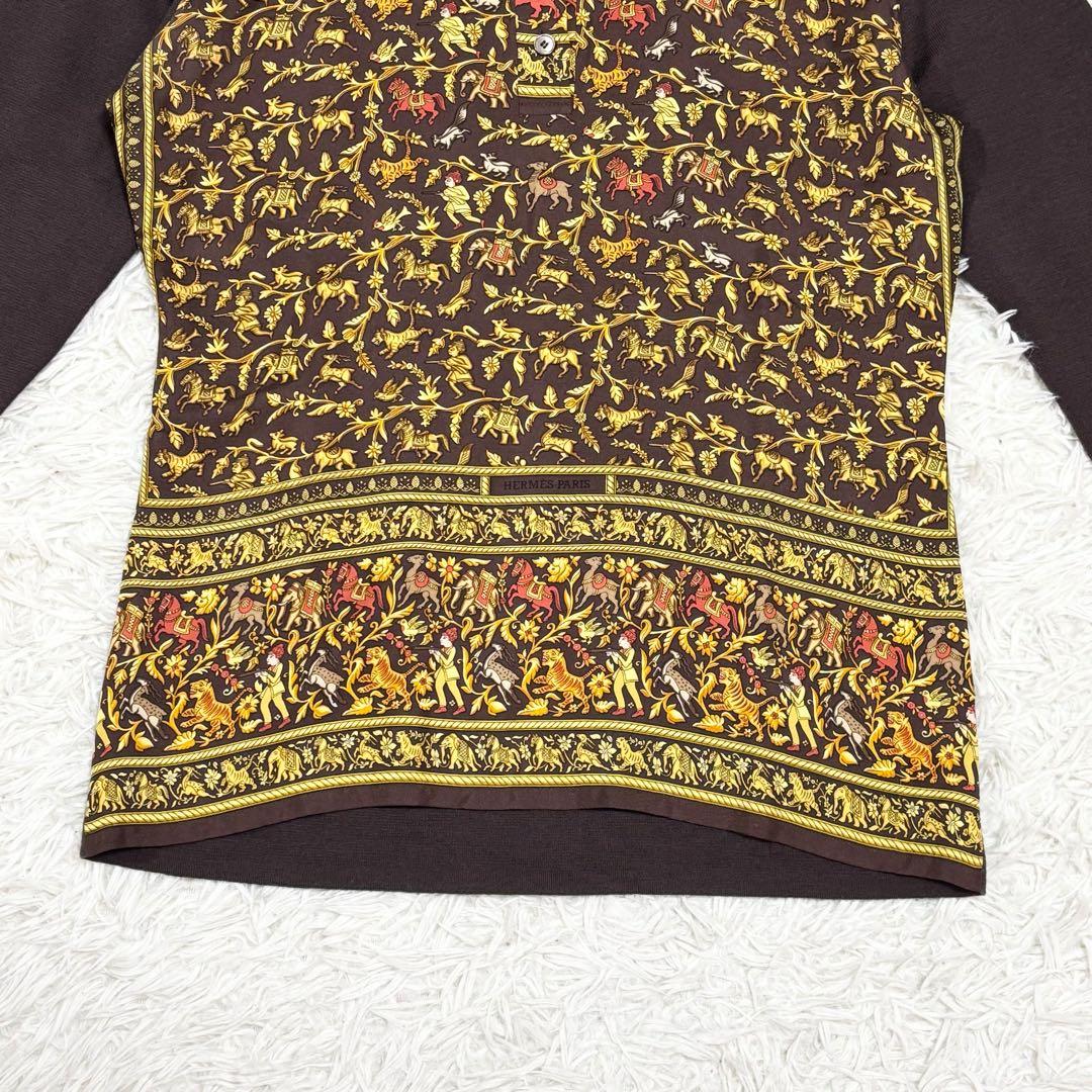 HERMES シルク100 マルジェラ期　CHASSEEN INDE トップス