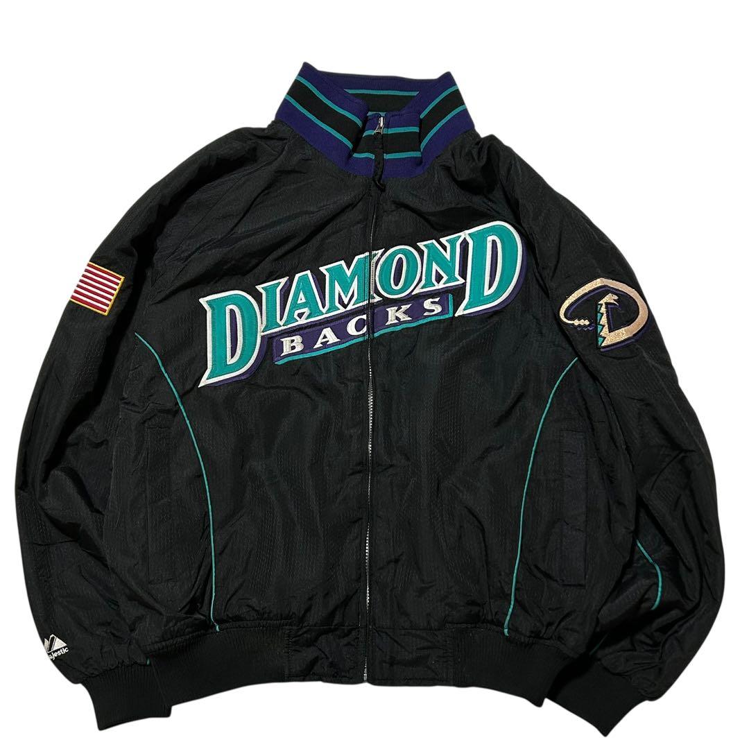 90s〜00s　MLB ダイヤモンドバックス マジェスティック スタジャン　 L