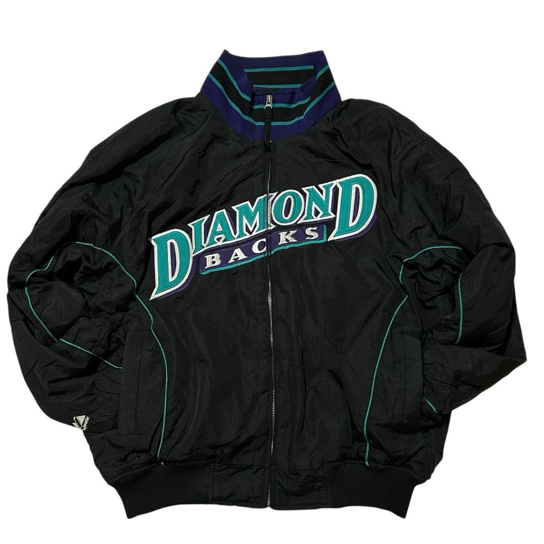 90s〜00s　MLB ダイヤモンドバックス マジェスティック スタジャン　 L