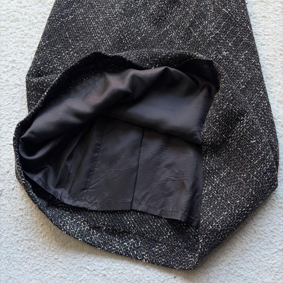 【美品】マックスマーラ スカートセットアップ ツイード ウール ブラウン系 L