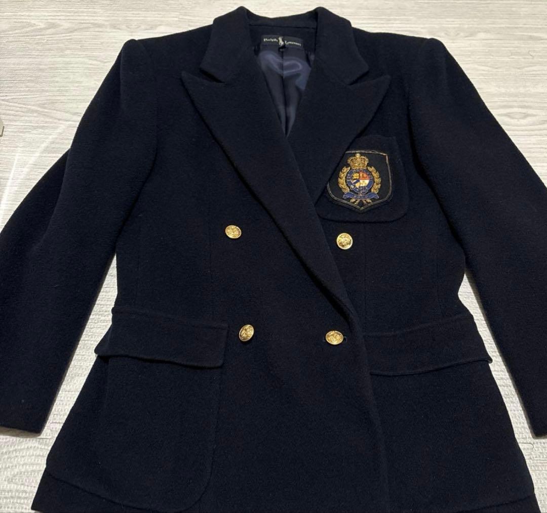 希少　RALPH LAUREN ウール100% ジャケット M ネイビー