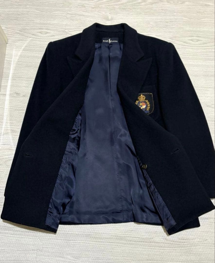 希少　RALPH LAUREN ウール100% ジャケット M ネイビー