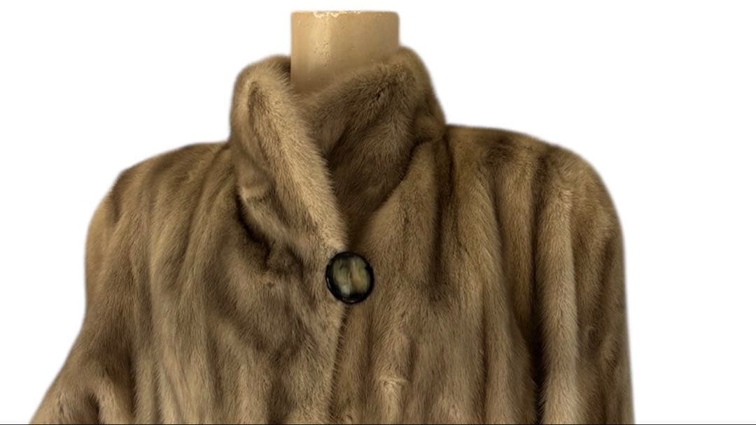 LONDON LABEL ミンク 毛皮 高級ロングコート M相当