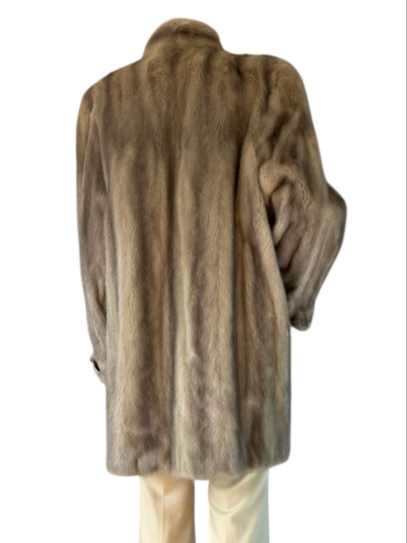 LONDON LABEL ミンク 毛皮 高級ロングコート M相当