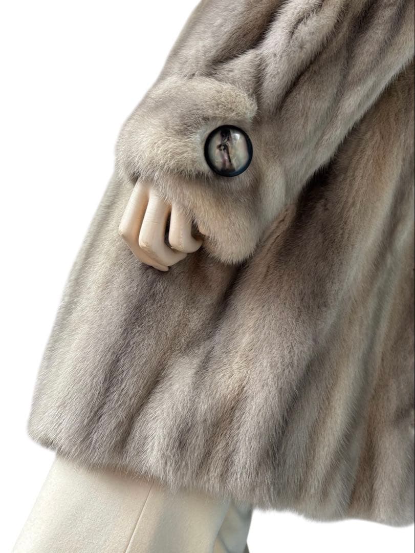 LONDON LABEL ミンク 毛皮 高級ロングコート M相当