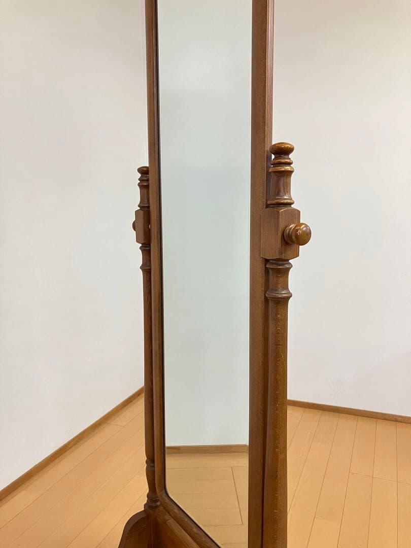 カリモク　コロニアル　姿見　ミラー　ヴィンテージ