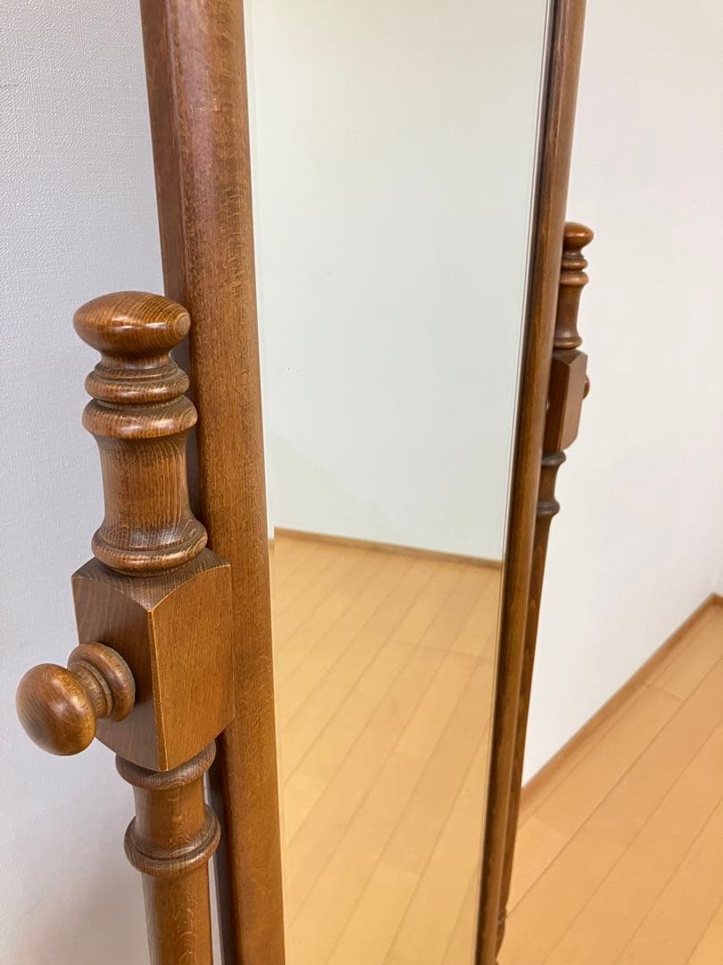 カリモク　コロニアル　姿見　ミラー　ヴィンテージ