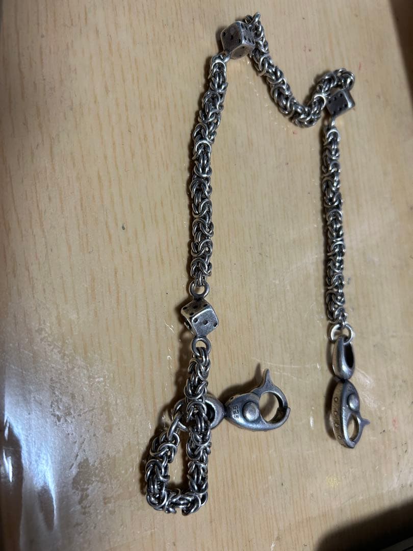 フラットヘッド編み込み ウォレットチェーン