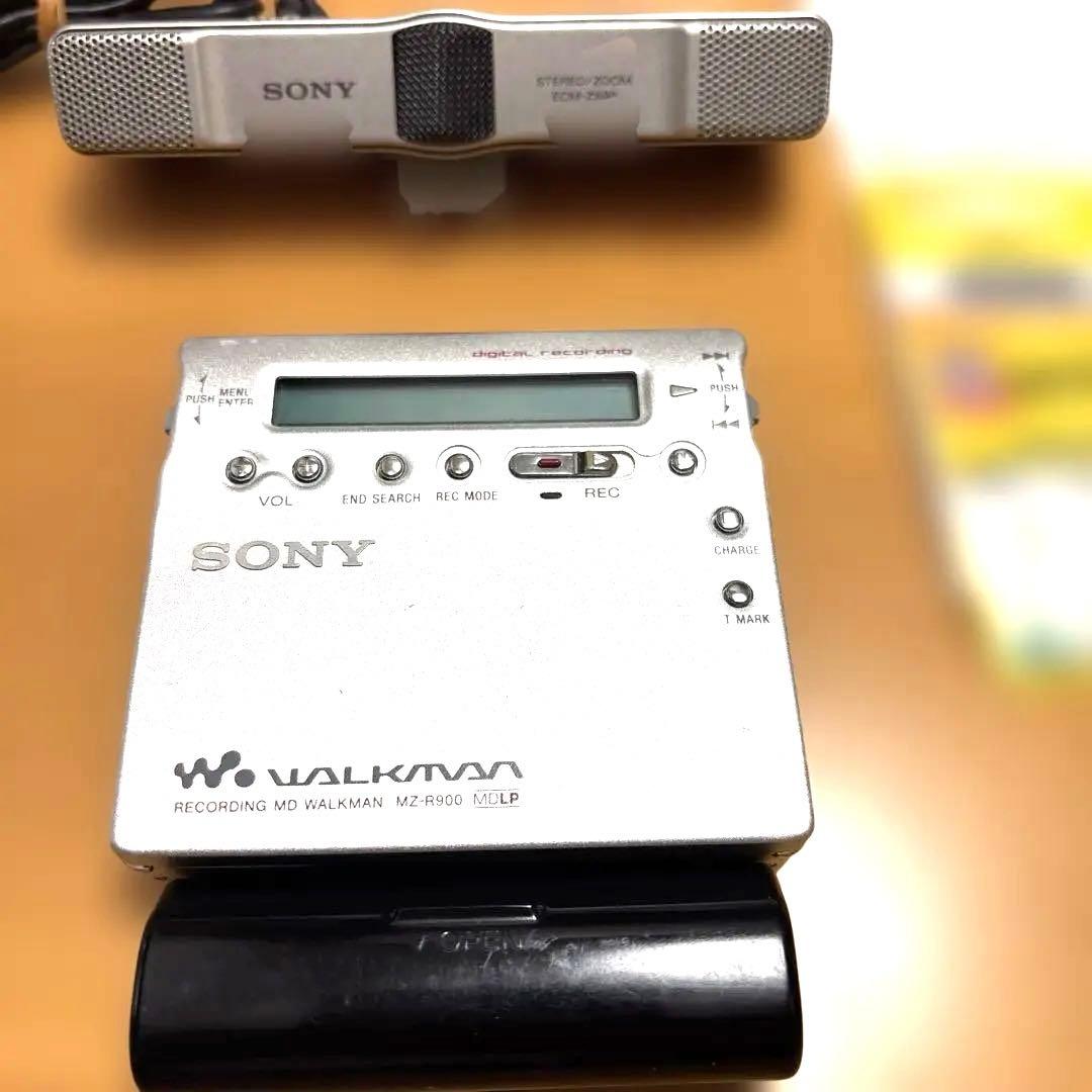SONY ソニー ポータブルMDレコーダー MZ-R900 マイクロフォン付き