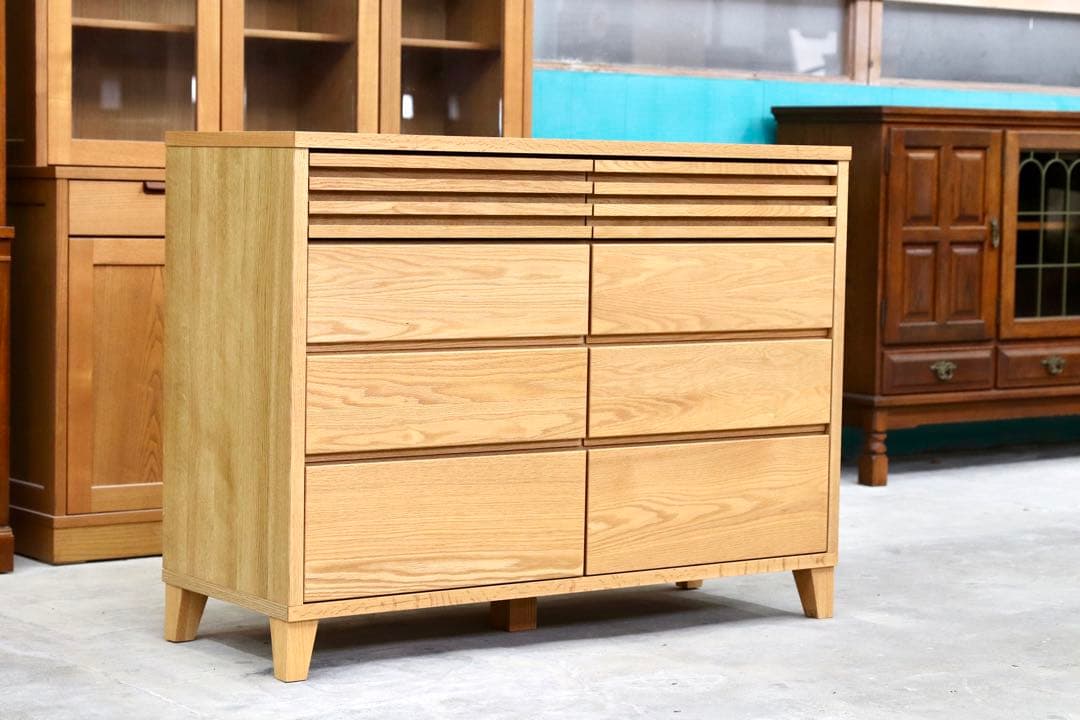 GMIK64○大川家具 バジル チェスト サイドボード リビングボード 整理箪