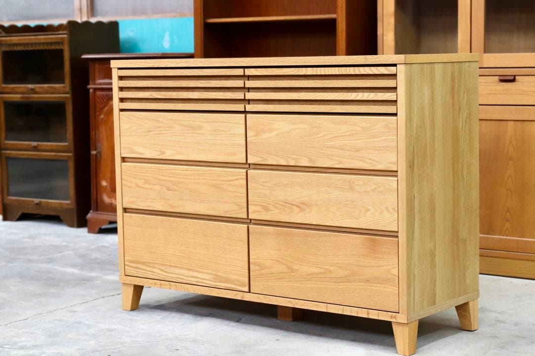 GMIK64○大川家具 バジル チェスト サイドボード リビングボード 整理箪