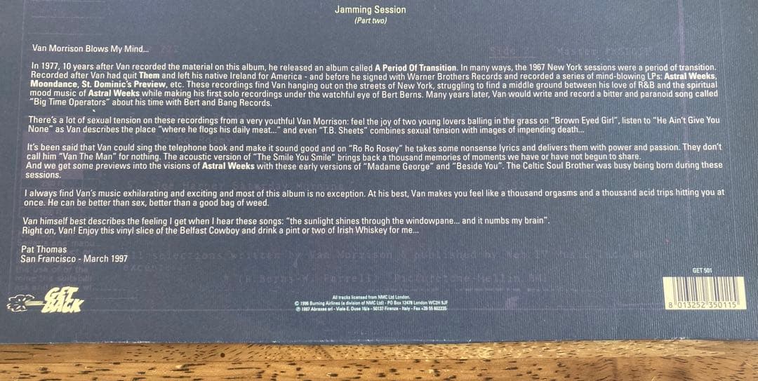 ◾️完全版1967年セッション3LP◾️VAN MORRISON / ヴァンモリソン