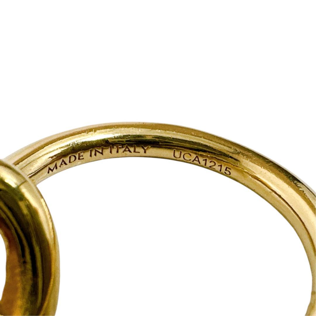 セリーヌ 片耳 ノット スモールフープ ピアス ゴールドフィニッシュ GOLD