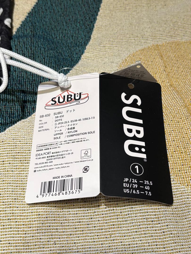 SUBU ドット柄 水玉　① 24 / 25.5 cm