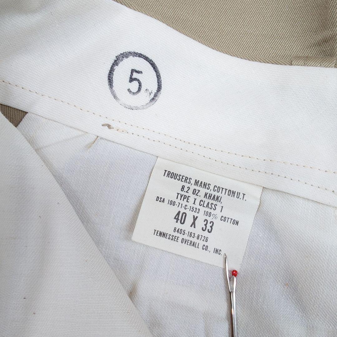 70s USARMY アメリカ軍 実物 8.2oz チノパン W40 貴重サイズ