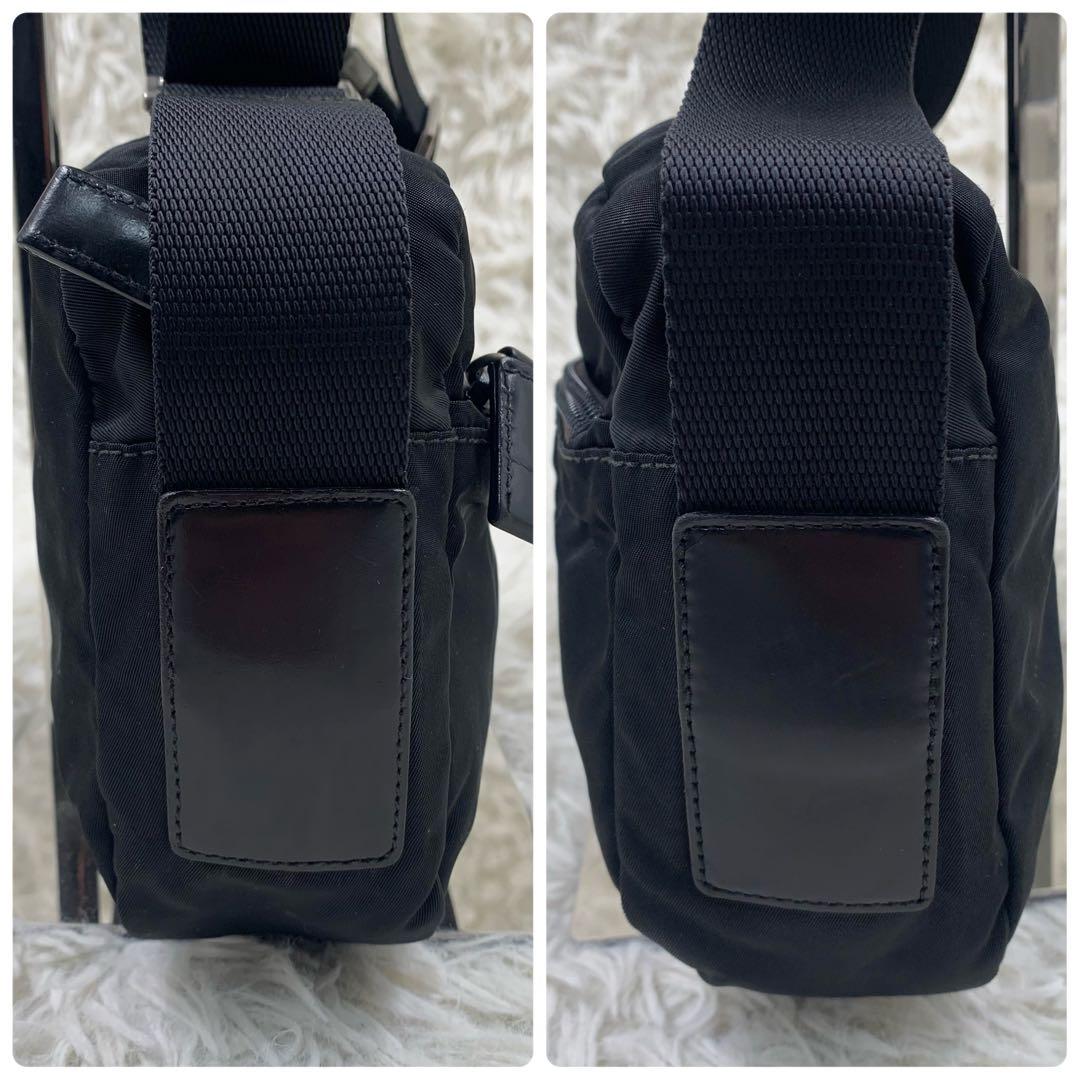 【✨美品✨】プラダ カメラバッグ 三角ロゴ ナイロン レザー ブラック