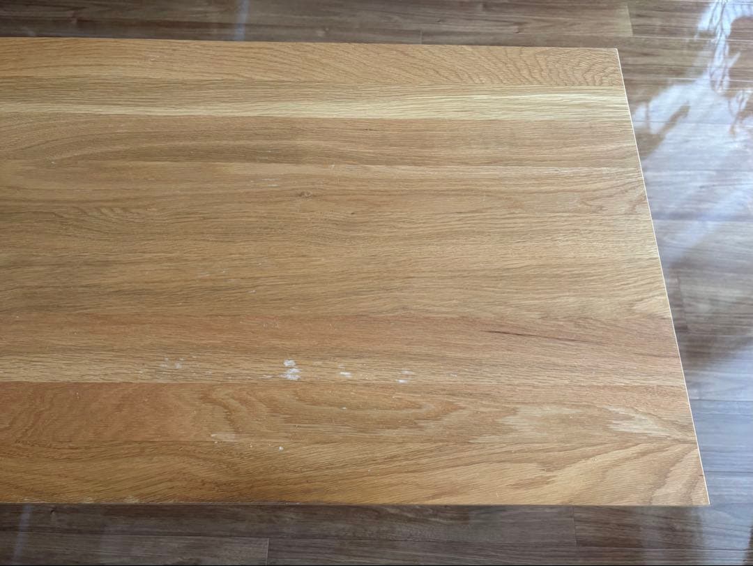 無印良品　無垢材デスク(引出付)オーク材