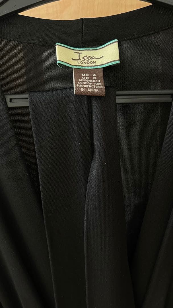 Issa London ブラック ラップドレス 長袖　Mサイズ