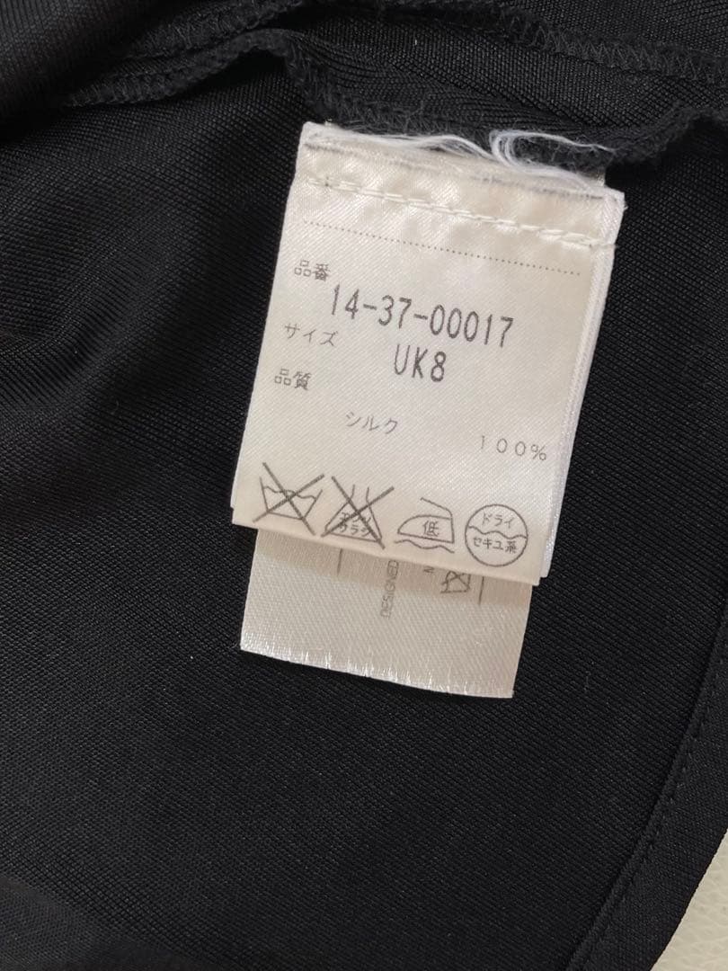 Issa London ブラック ラップドレス 長袖　Mサイズ