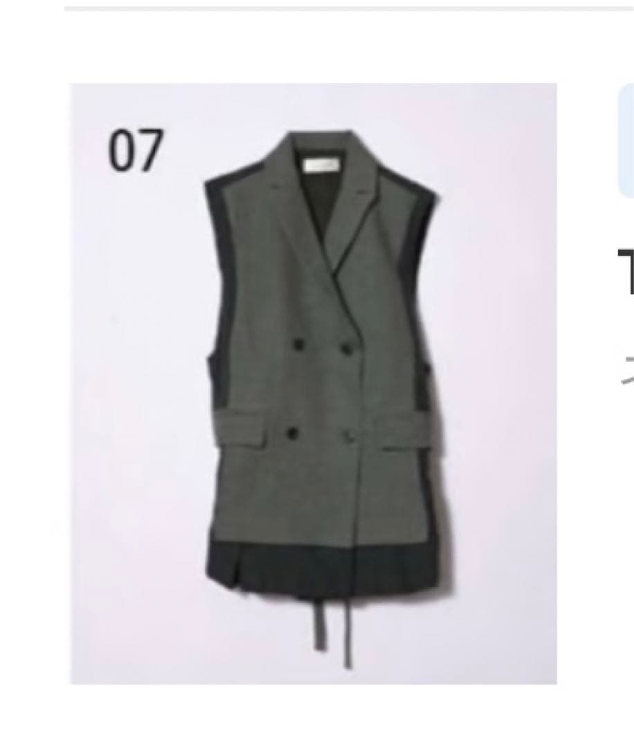 ✽akane グレー ブラック ダブルブレスト ベスト 07
