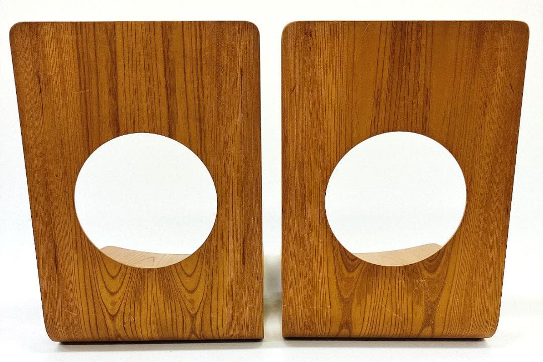 Tendo 天童木工 座椅子 2脚セット 藤森健次 曲げ木 ケヤキ板目 曲木⑬