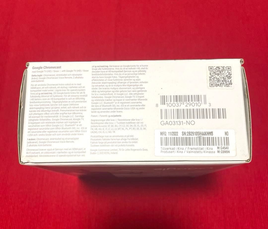 海外仕様 Google Chromecast with Google TV HD