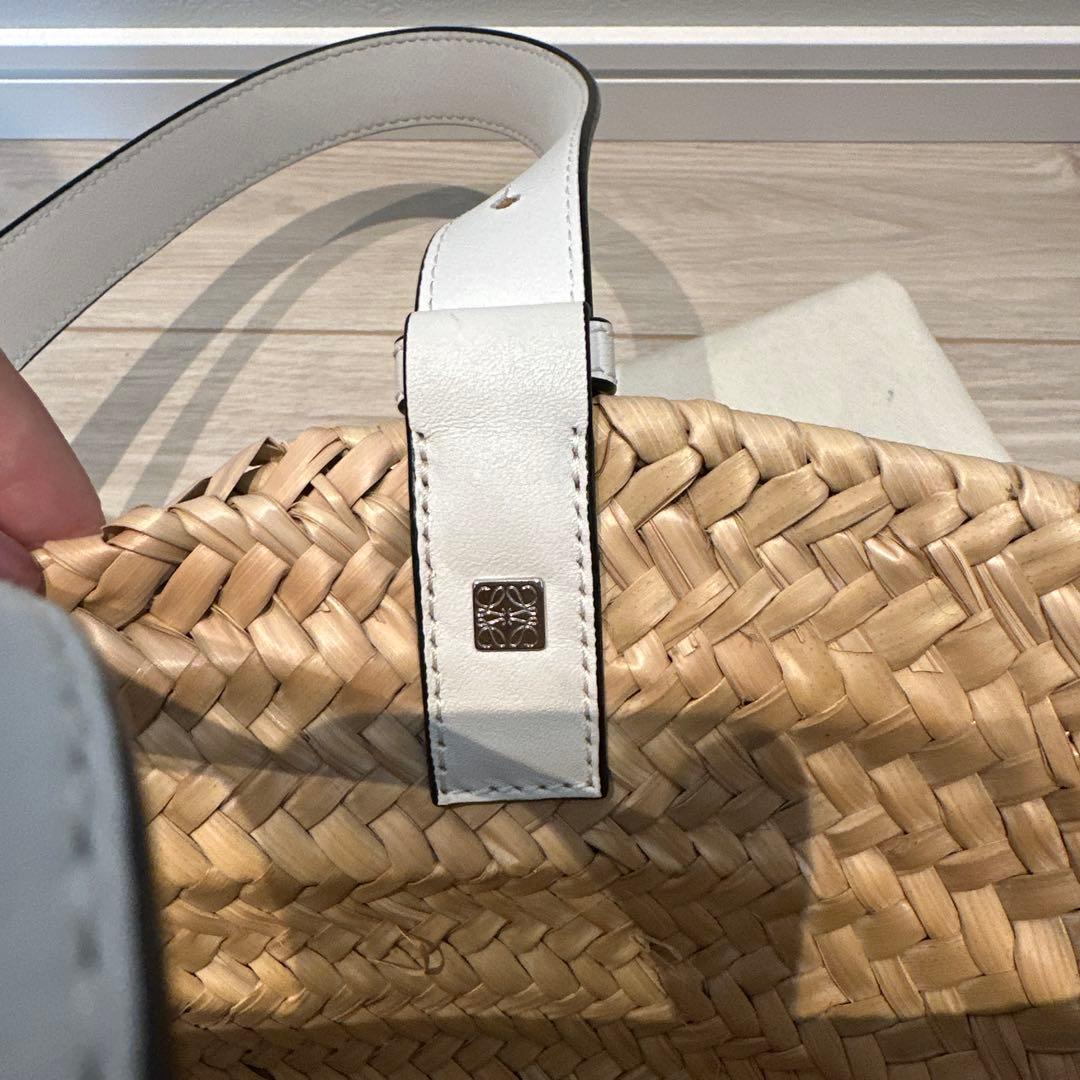 LOEWE ロエベ バスケットバッグ　ホワイト　スモール