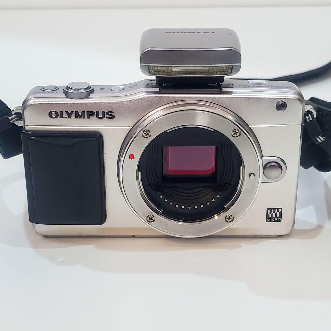 OLYMPUS ミラーレス一眼カメラ E-PM2 レンズフラッシュ付き
