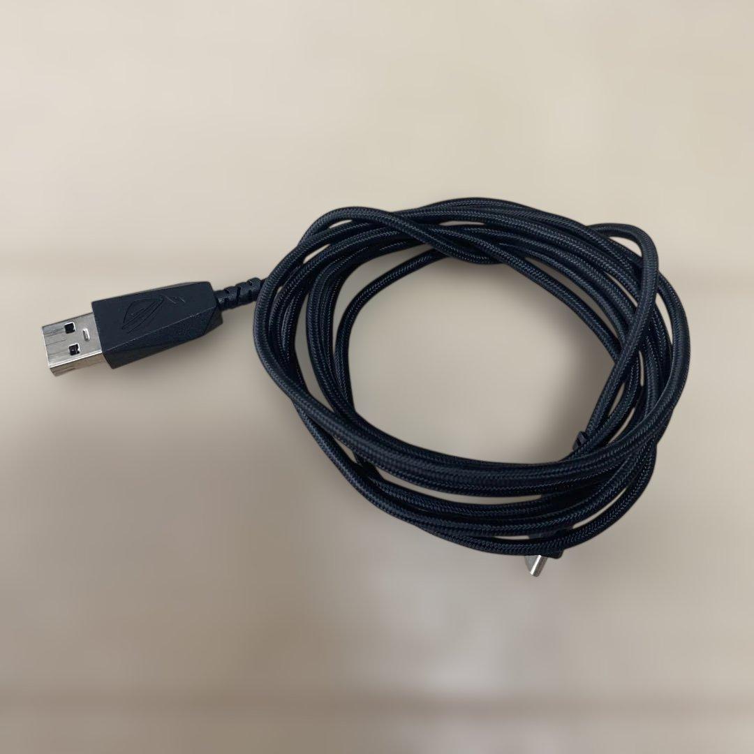 有線 ゲーミングヘッドセット USB接続 マイク付き ブラック