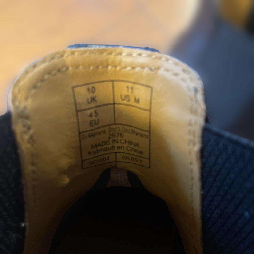 ドクターマーチン　ブラックレザーサイドゴアブーツ