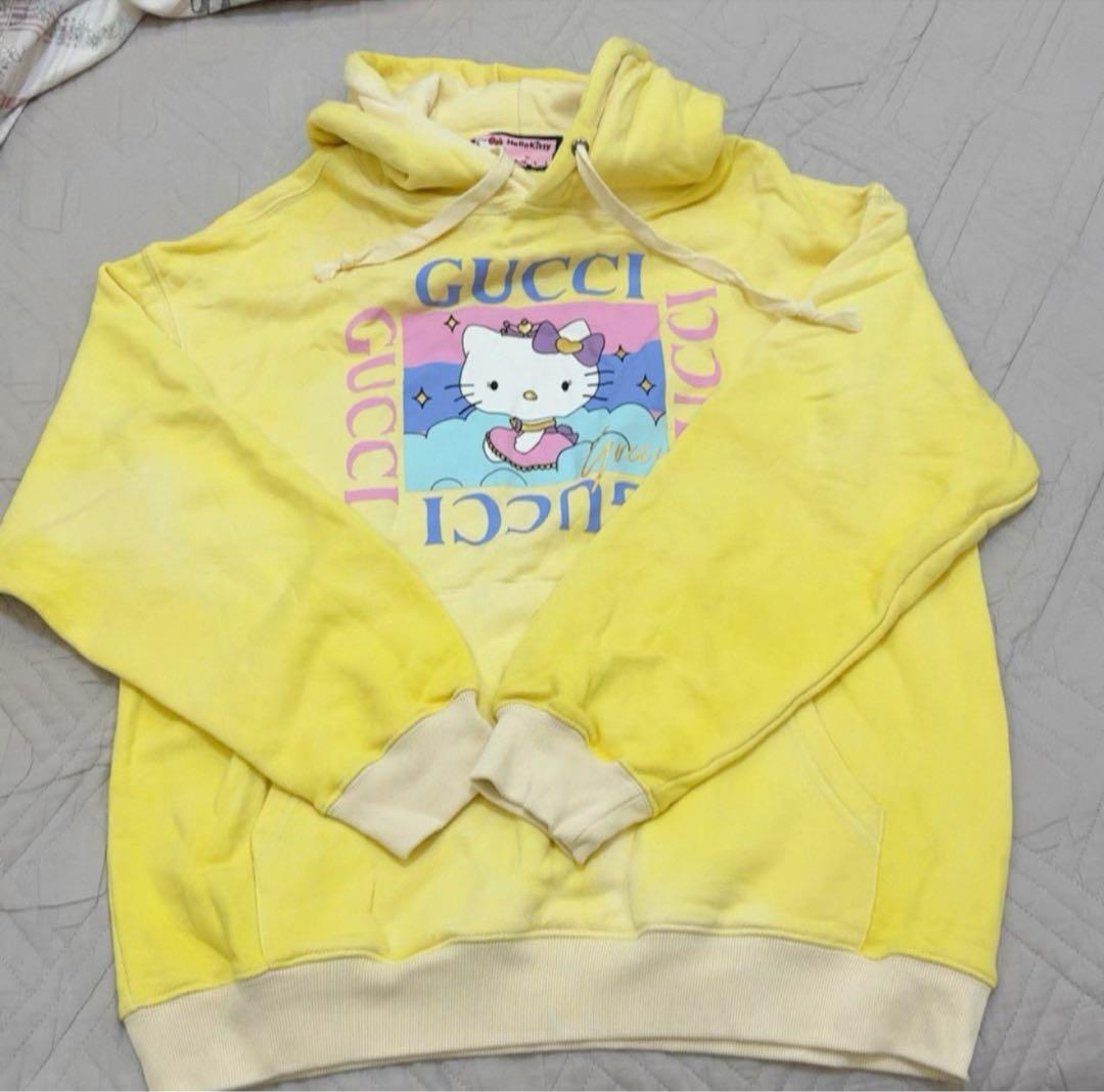 GUCCI x Hello Kittyパーカー アンティーク加工 厚手 L